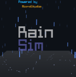 Rain Sim Game Icon - Pixel art rain